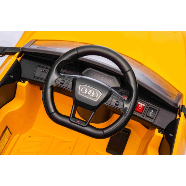 Детская аккумуляторная машинка Audi SQ8 Желтая