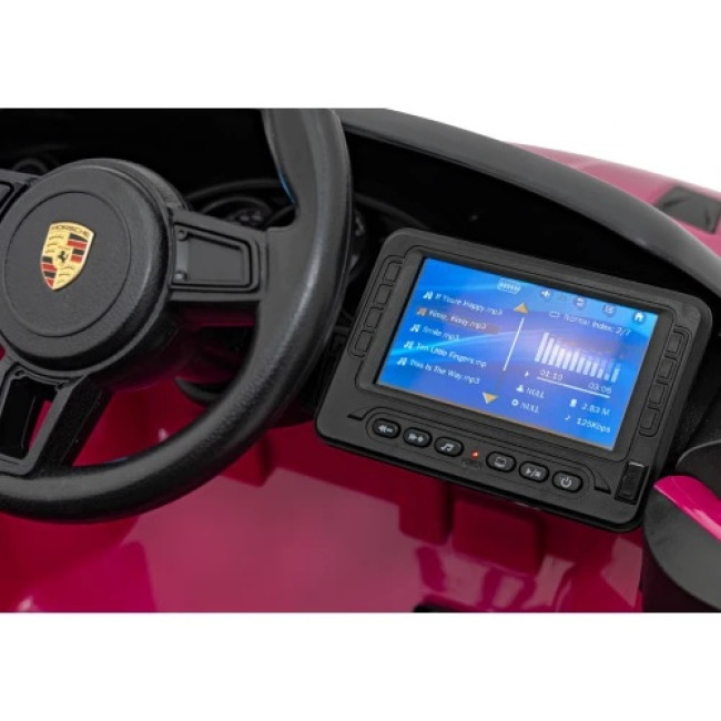 Детская аккумуляторная машинка Porsche 718 MP4 Розовая