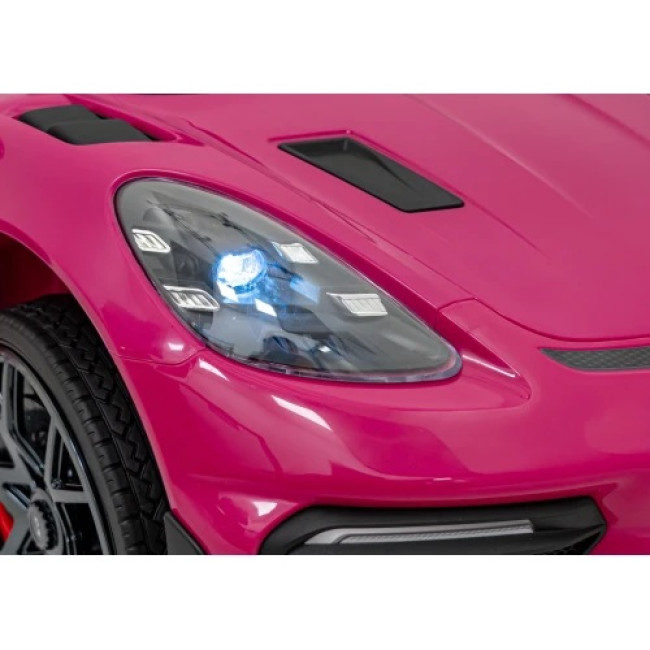 Детская аккумуляторная машинка Porsche 718 MP4 Розовая