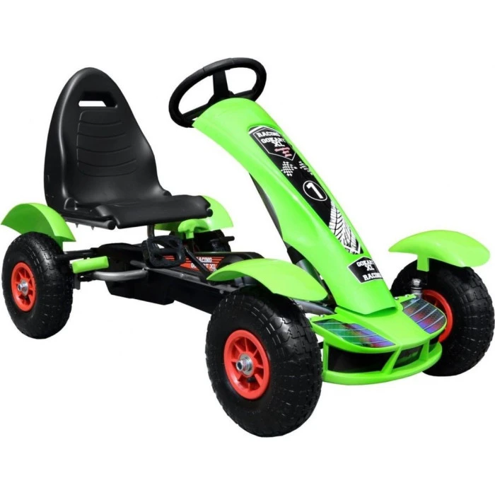 Дитячий педальний картинг Racing XL 3+ Зелений