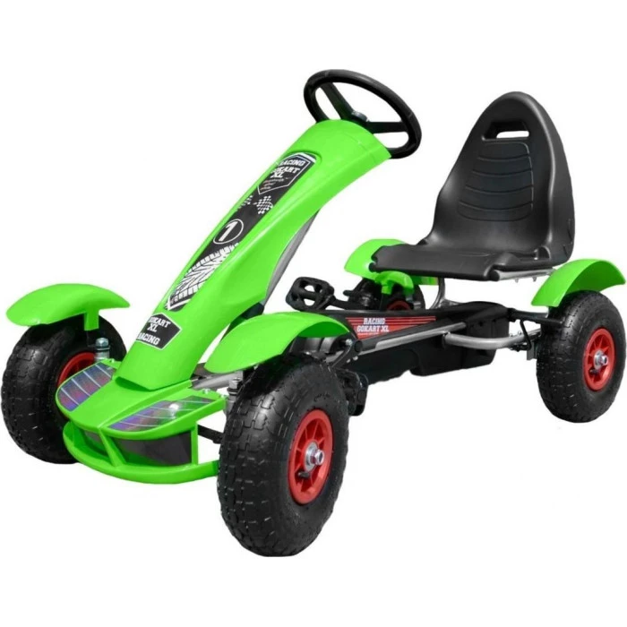 Дитячий педальний картинг Racing XL 3+ Зелений