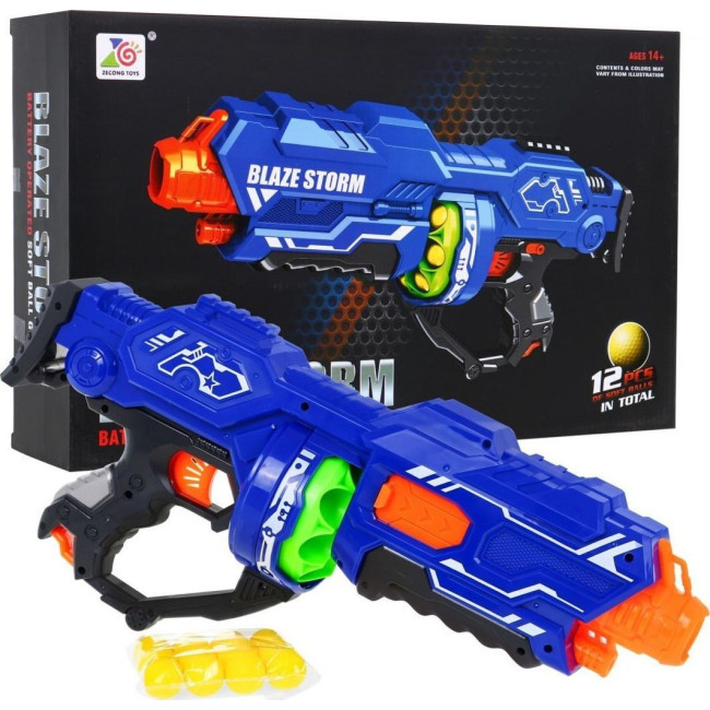 Большое ружье для подростков 14+ Blaze Storm 12 шаров Пенопластовые шарики + Дополнительная рукоятка