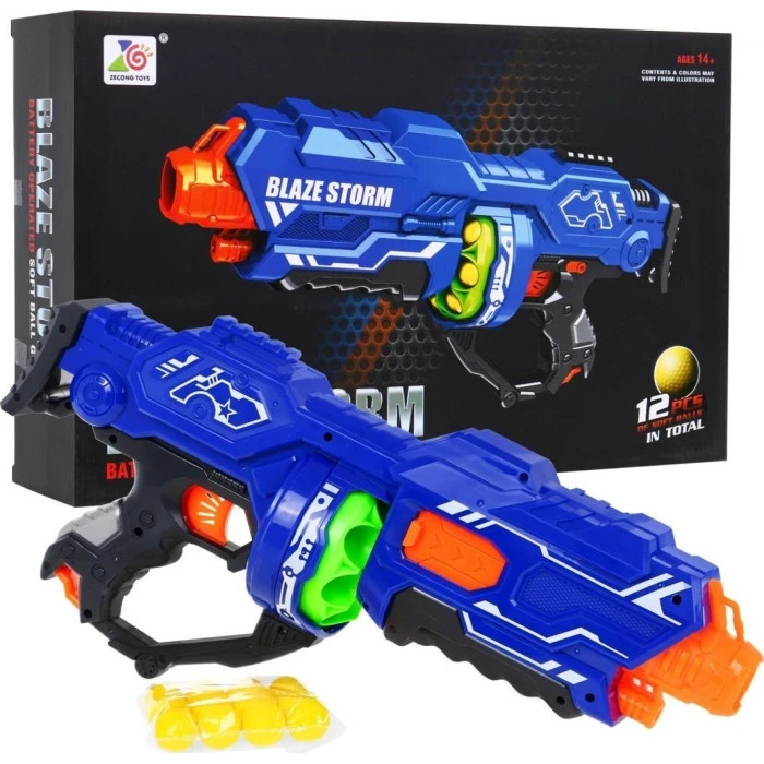 Большое ружье для подростков 14+ Blaze Storm 12 шаров Пенопластовые шарики + Дополнительная рукоятка