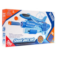 Дитячий іграшковий пістолет з авіаційною пусковою установкою 5в1 синій Ramiz ZAU.819-5A.NIE