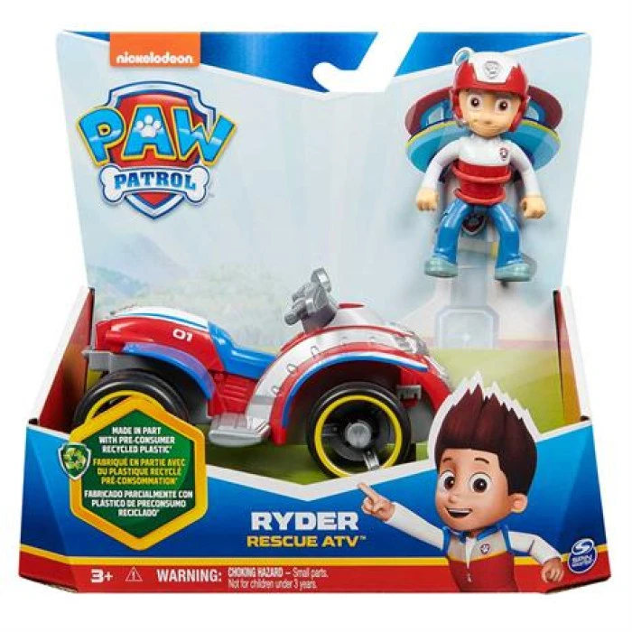 Ігровий набір Paw Patrol Рятувальний автомобіль з водієм Райдер (SM16775/8807)