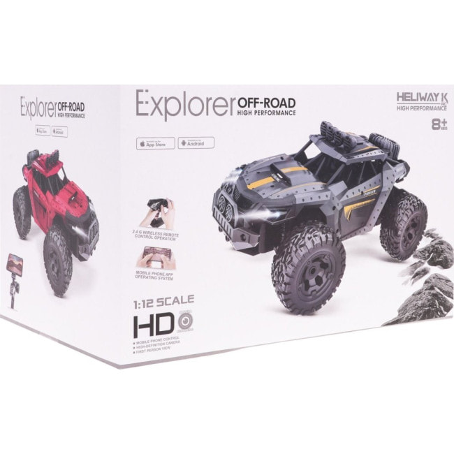 Детская машинка MEGA Crawler PIONEER с камерой красная