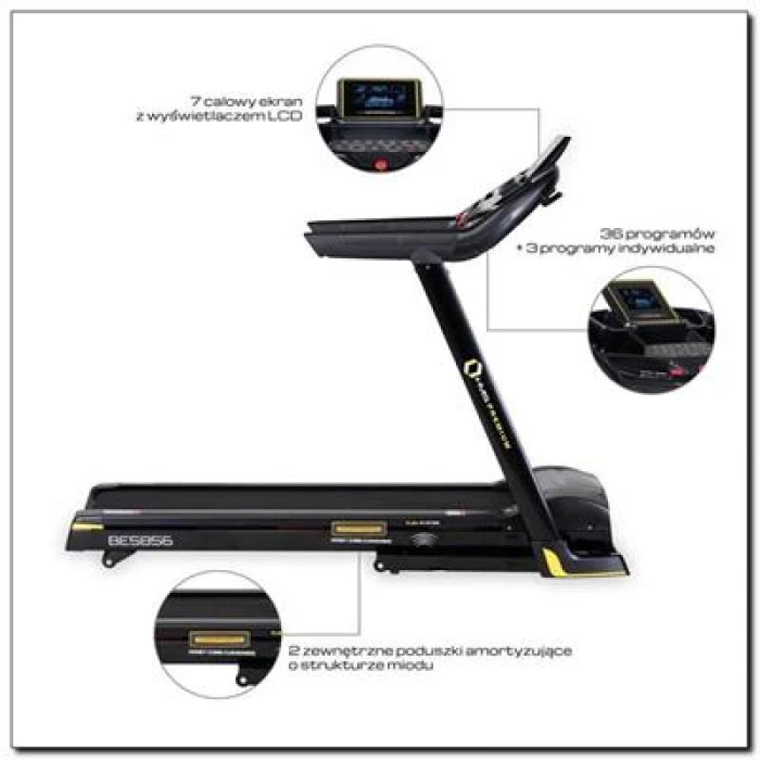 Беговая дорожка BE5856 HMS PREMIUM – черная