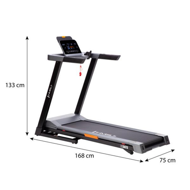 Бігова доріжка електрична HMS BE5873, чорно-сіра