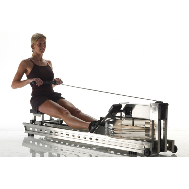 Гребной тренажер водный WaterRower S1 LoRise S4 Steel серый