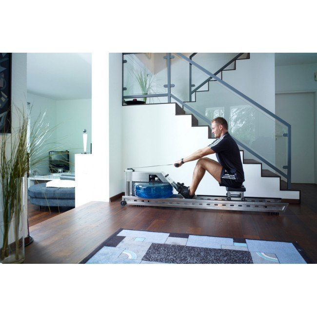 Гребной тренажер водный WaterRower S1 LoRise S4 Steel серый
