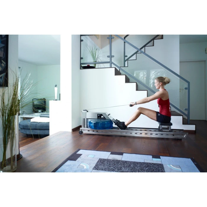 Веслувальний тренажер водний WaterRower S1 LoRise S4 Steel сірий