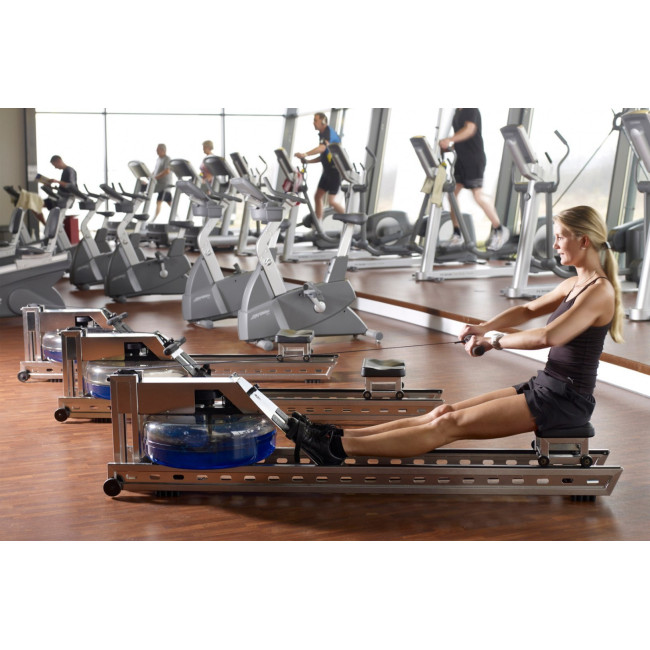 Гребной тренажер водный WaterRower S1 LoRise S4 Steel серый