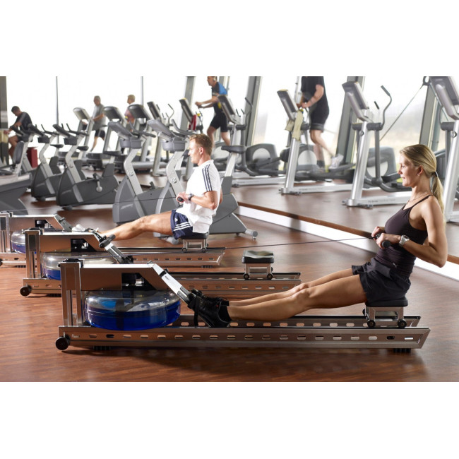 Гребной тренажер водный WaterRower S1 LoRise S4 Steel серый