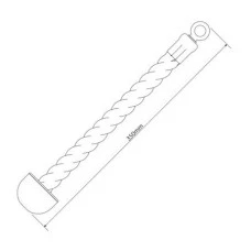 Канатный хват одинарный для тяг для мышц трицепса 70см K-Sport UW10