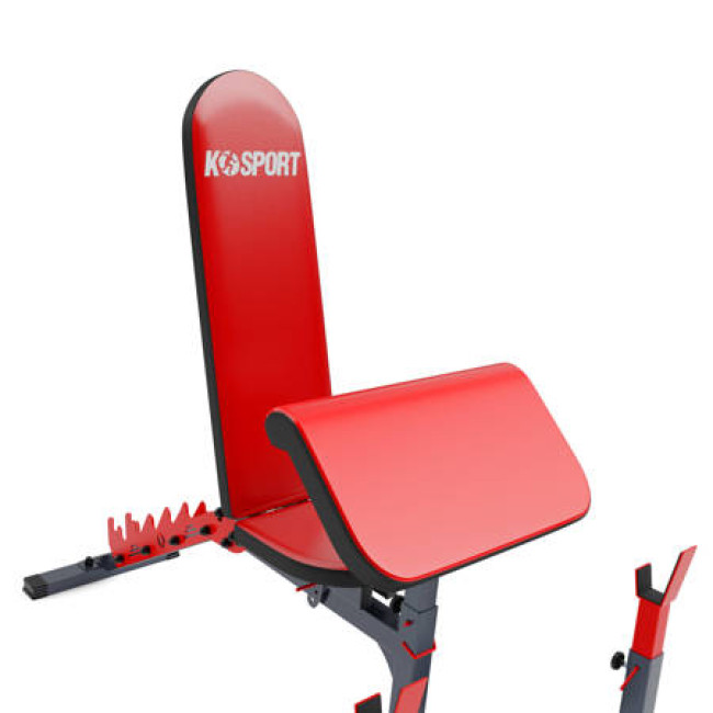 Скамейка для штанги с партой Скотта и подставками K-Sport KSSL103