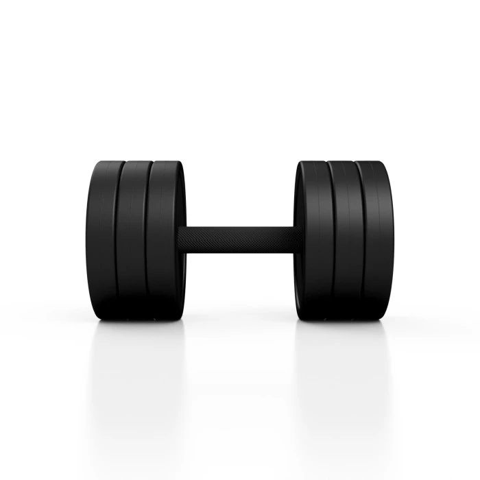 Гантель стальная прорезиненная Marbo Sport 20 кг черная