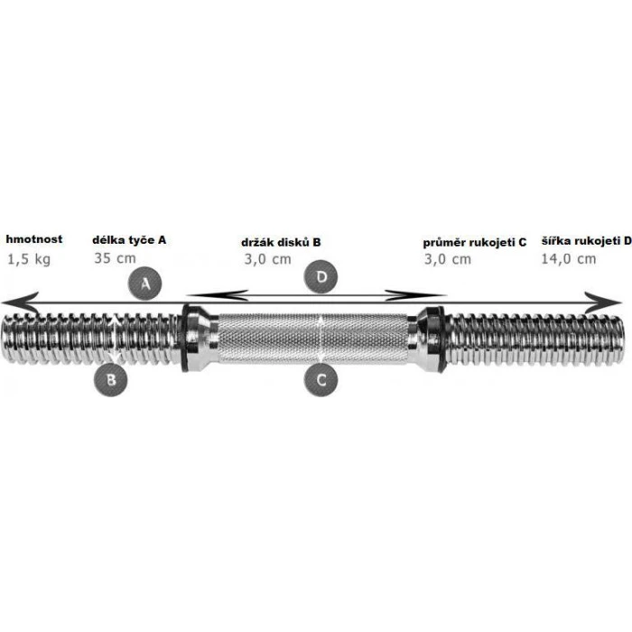 Гантель Movit чугун 1 х 15 кг