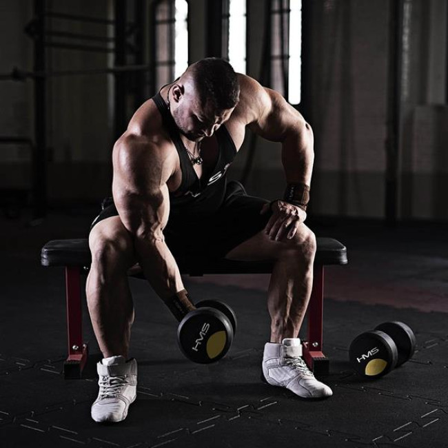 Гантель прогумована HMS HG PRO, 40 кг
