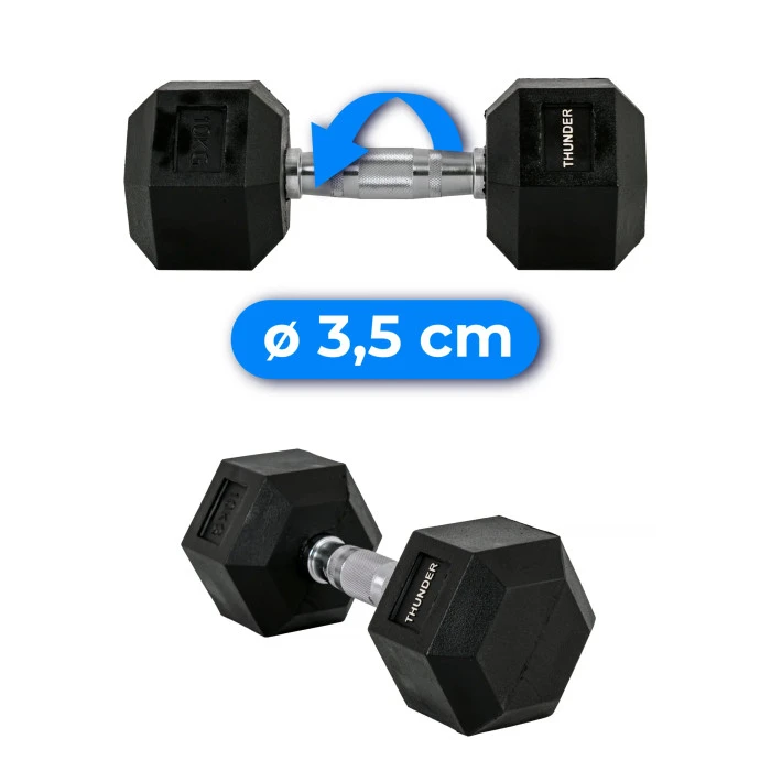 Гантель шестигранна THUNDER 10 кг
