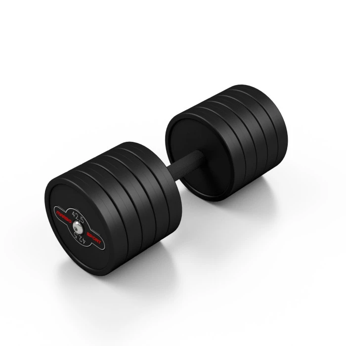 Гантель стальная прорезиненная Marbo Sport 42,5 кг черная