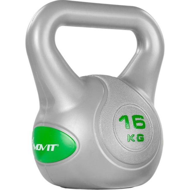 Гиря бітумна Movit 16 кг, сіро-зелена