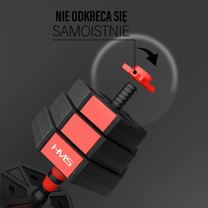 Гантелі розбірні HMS SGK30 з перехідником для штанги, 30 кг