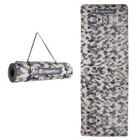 Гімнастичний килимок inSPORTline Camu 173x61x0,8 cm - сірий камуфляж