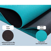 Тренажерный коврик Movit Yoga, 190 х 100 см, серый