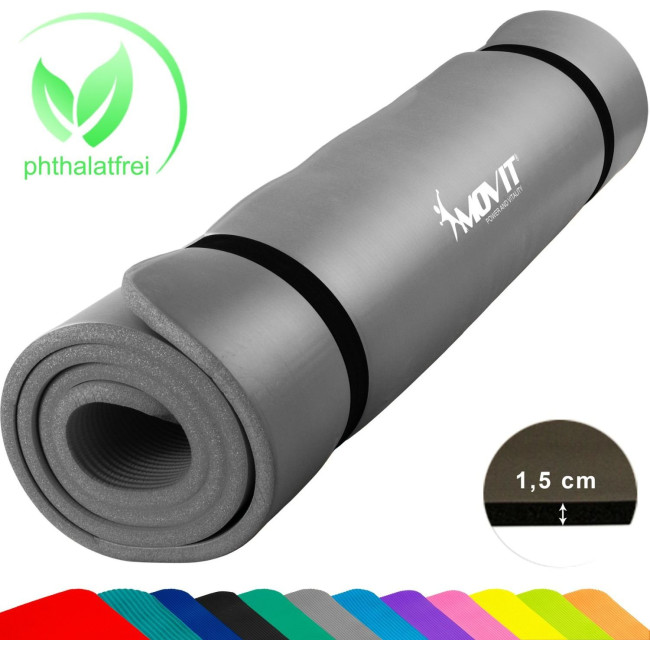 Тренировочный коврик Movit M09614 190 см x 100 см x 1,5 см серый