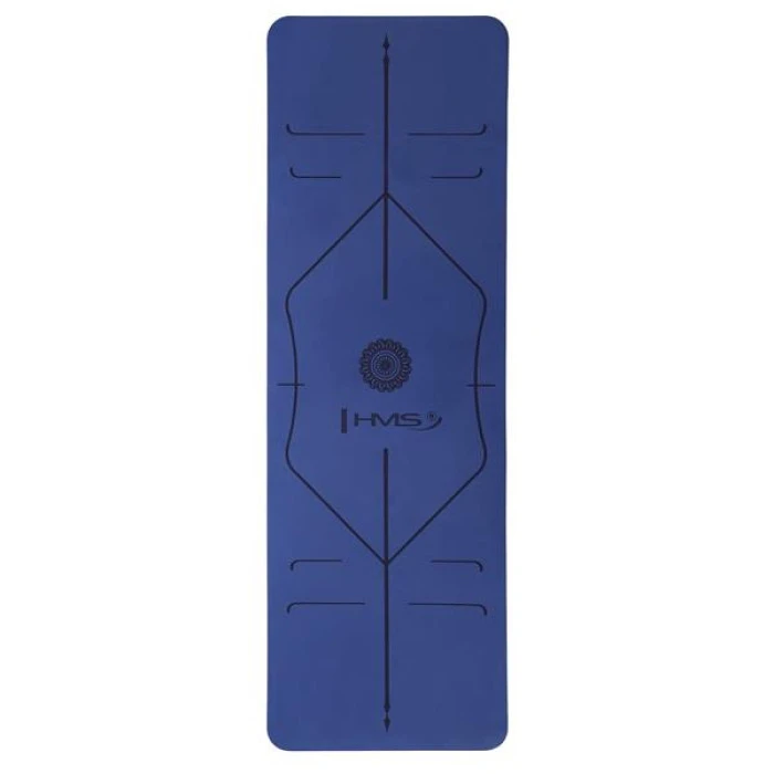 Коврик для йоги и фитнеса HMS YM10 темно-синий