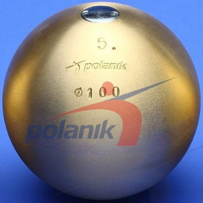 Мяч латунный соревновательный Polanik 5 кг, диам. 100 мм