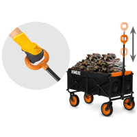 Візок розкладний Humberg HM-513 100 л, чорно-оранжевий