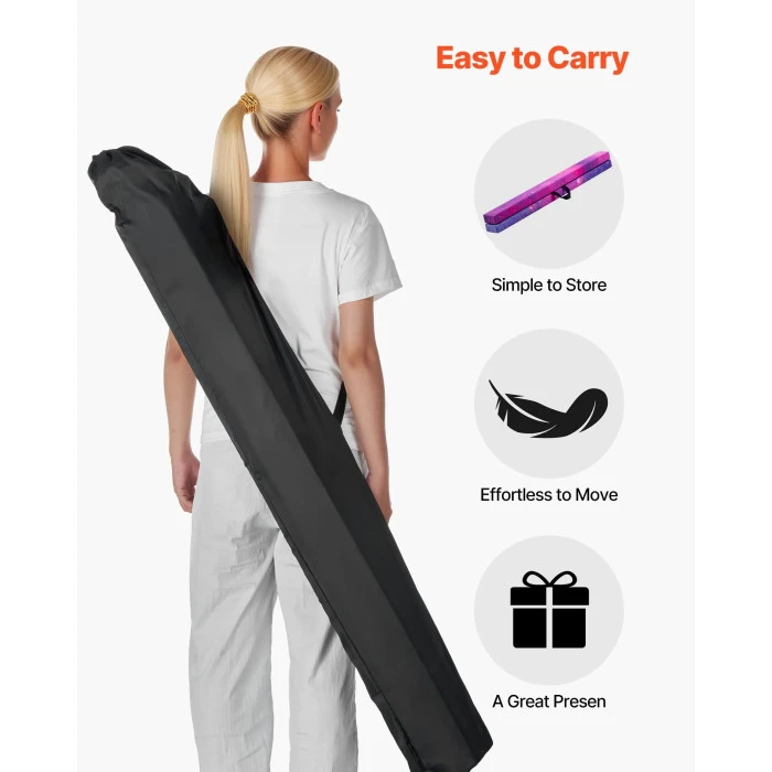 Детская гимнастическая балка VEVOR MD-105 2,38м, фиолетовая