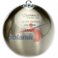 Соревновательный молот из нержавеющей стали 4 кг, Polanik Premium Line Silver Hammer, IAAF I-10-0465