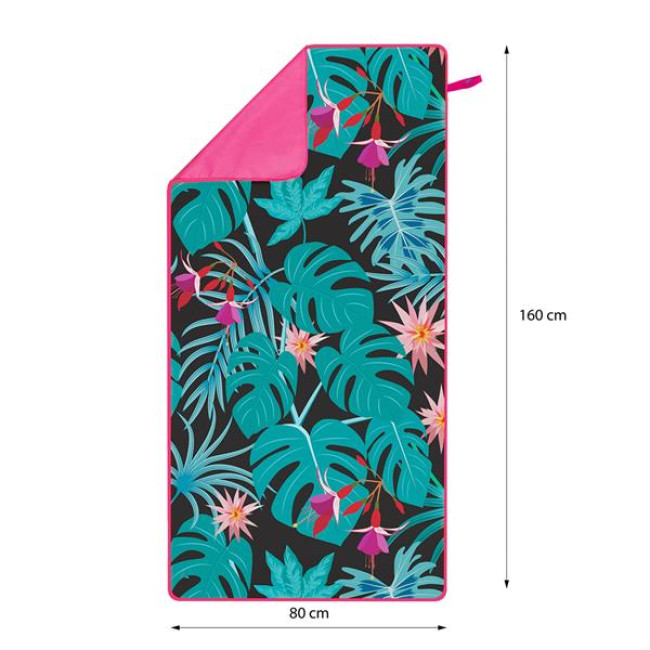 Полотенце из микрофибры 160х80 см NILS NCR14 LEAVES