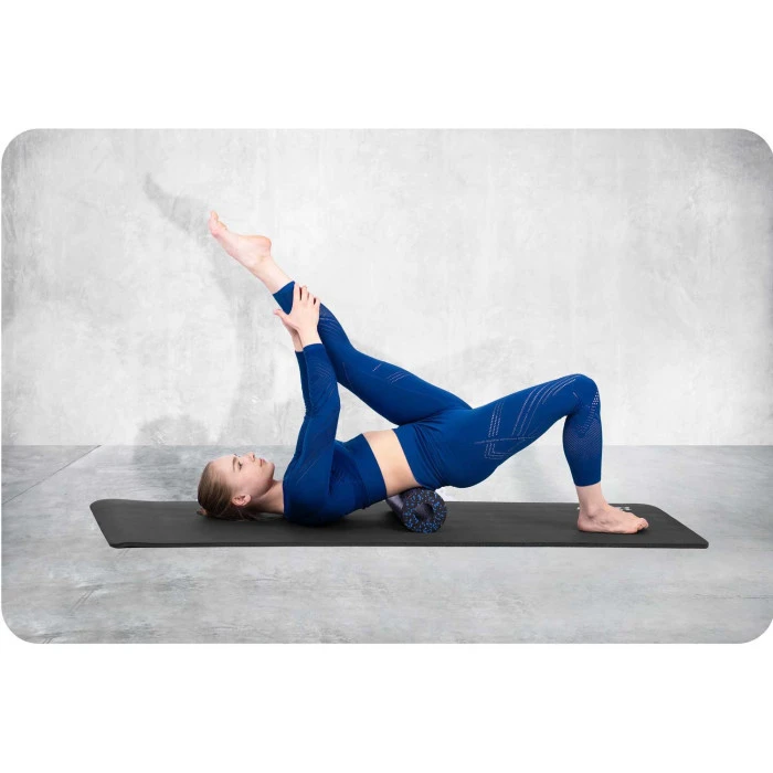 Валик для тренировок 33x14cm NS-954 черно-голубой