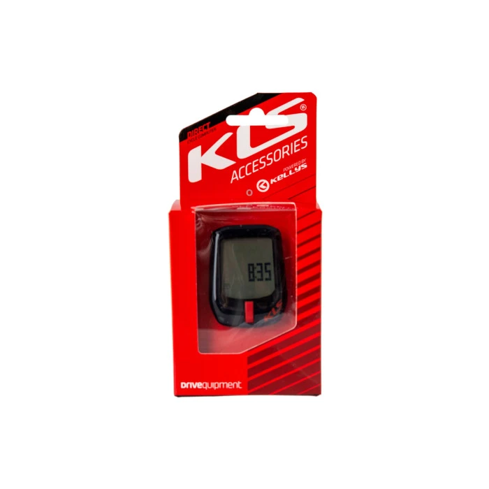 Велокомп'ютер KELLYS DIRECT чорно-червоний 9-функцій