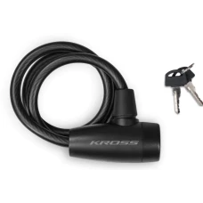 Замок спіральний KROSS KZK-80S 10х800 мм, чорний