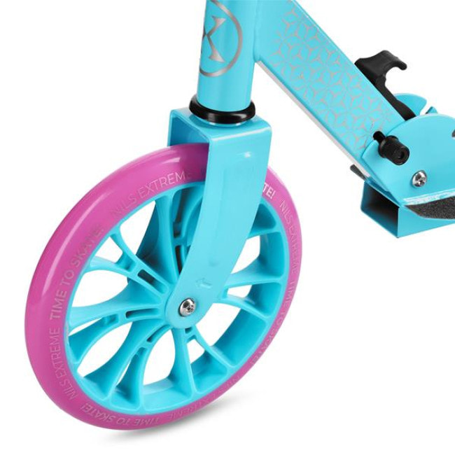Самокат складний Nils ExtremeHM1302, блакитно-рожевий
