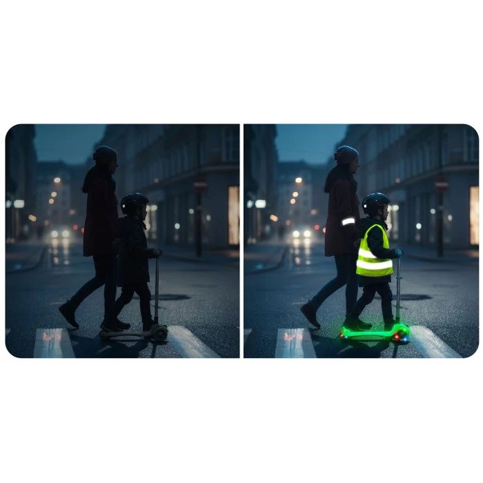 Самокат дитячий триколісний Ricokids Glow бірюзовий