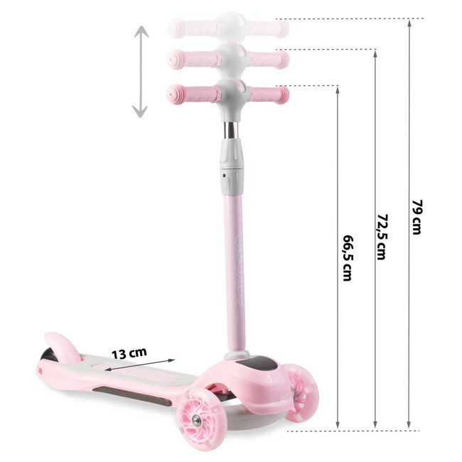 Самокат детский трехколесный Ricokids Piko розовый