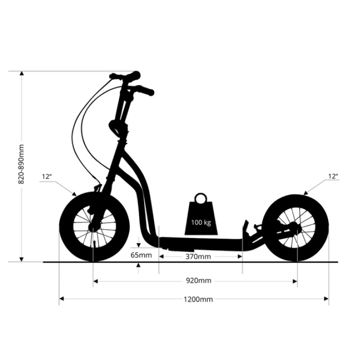 Самокат inSPORTline Raicot SE голубой-оранжевый