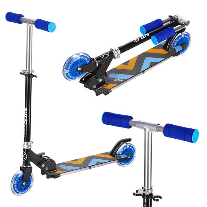 Детский самокат Nils Extreme HD025 черно-синий