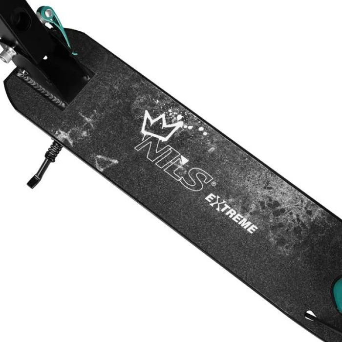 Самокат складной NILS EXTREME HM181T, черно-зеленый