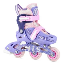 Роликові ковзани NILS EXTREME NA13102 розмір XS 26-29, фіолетово-рожеві