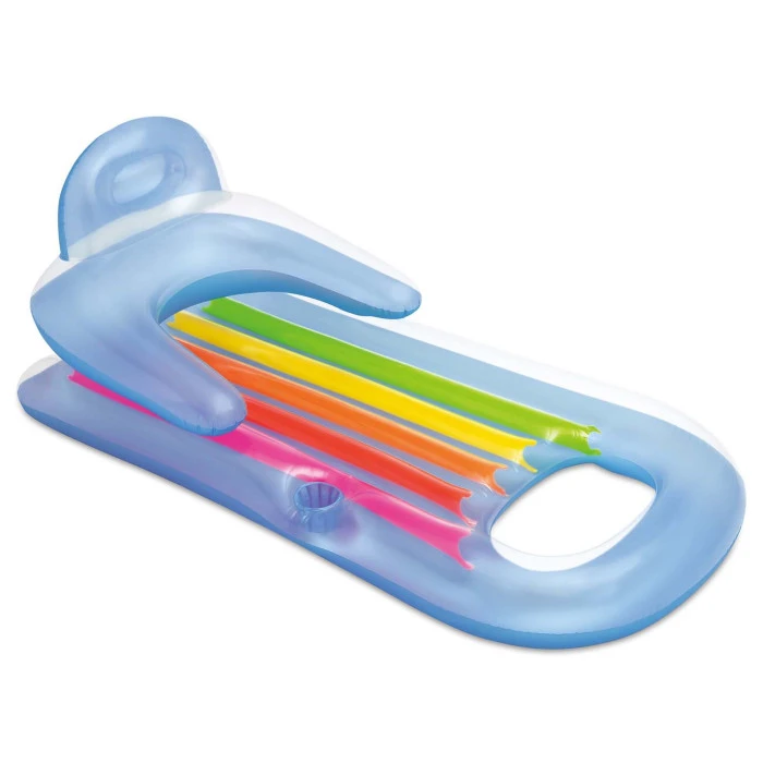 Матрас, плавающий шезлонг INTEX 58802 King Cool голубой, 160 x 85 см