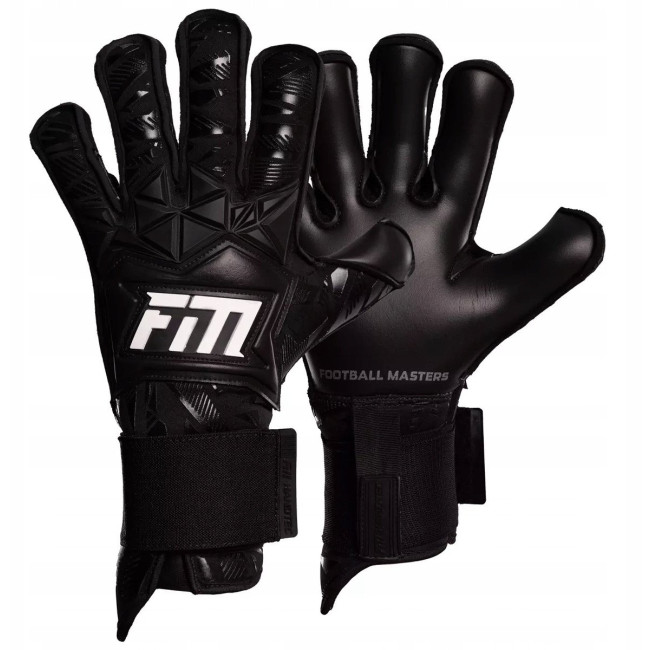 Перчатки вратарские Football Masters Invictus X PRO BLACK р.9, черные Перчатки вратарские Football Masters Invictus X PRO BLACK р.9, черные