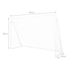 Футбольные ворота с панелью и сеткой BR240P NILS 2в1 240x150cm