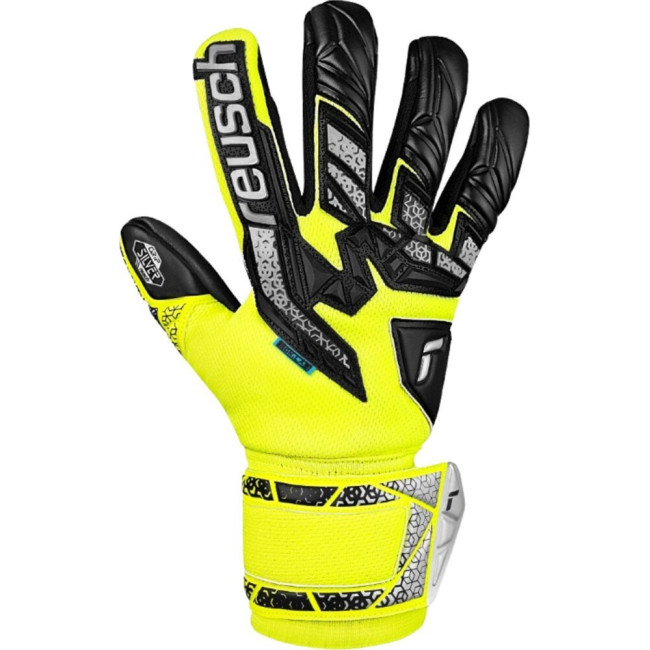 Перчатки вратарские Reusch Attrakt Freegel Silver 5570235 2025 г.8, желто-черные