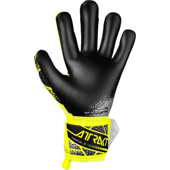 Перчатки вратарские Reusch Attrakt Freegel Silver 5570235 2025 г.8, желто-черные